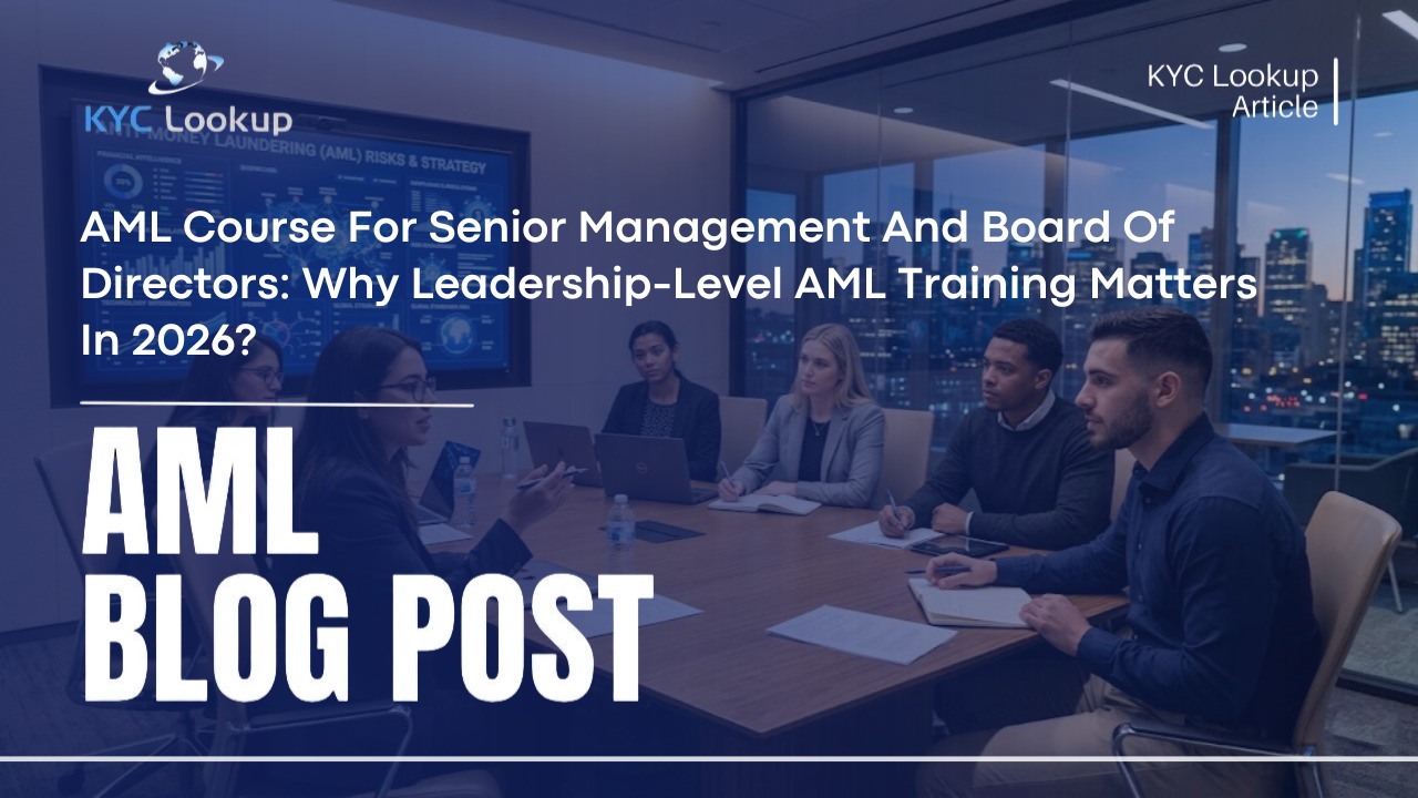 AML Course For Senior Management And Board Of Directors